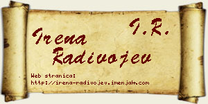 Irena Radivojev vizit kartica
